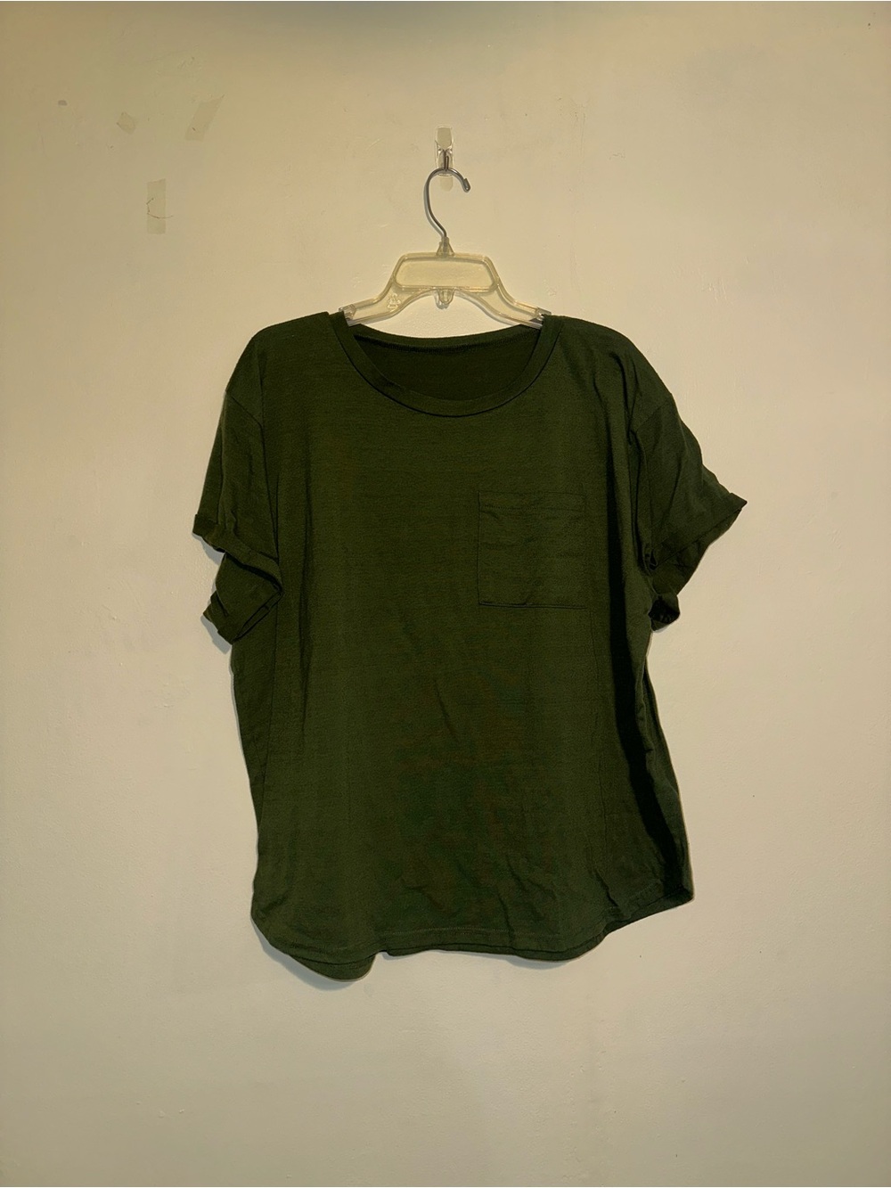 SHEIN Curve Olive Green Relaxed Tee